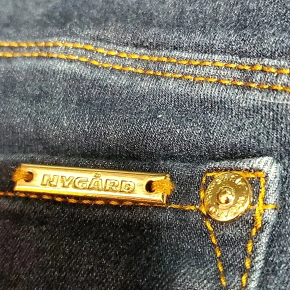 Nygard Luxe Denim Leggings w/ Rhinestone Fade Cuffed Bottoms - Size Small 6-8 - Picture 3 of 14